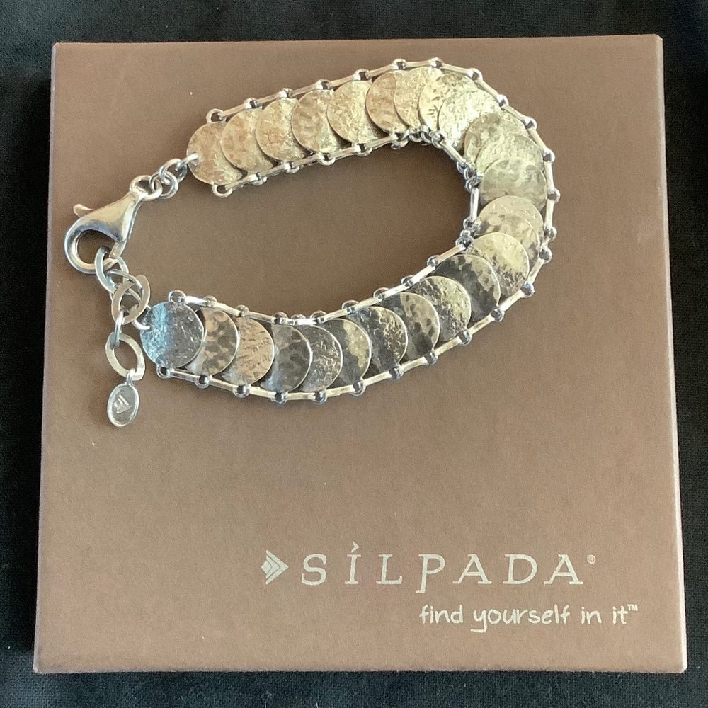 Silpada sterling silver sequin bracelet.